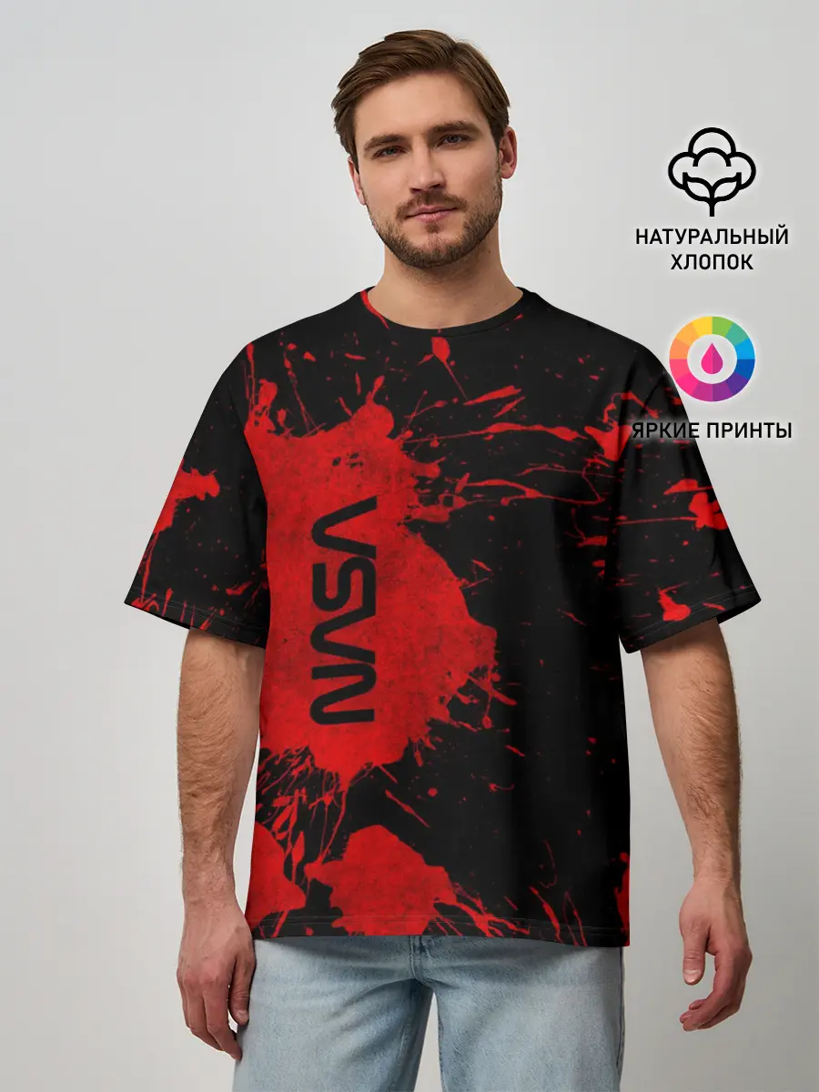 Мужская футболка оверсайз / NASA