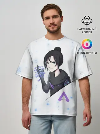 Мужская футболка оверсайз / Apex Legends - Wraith