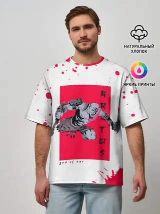 Мужская футболка оверсайз / Young Kratos