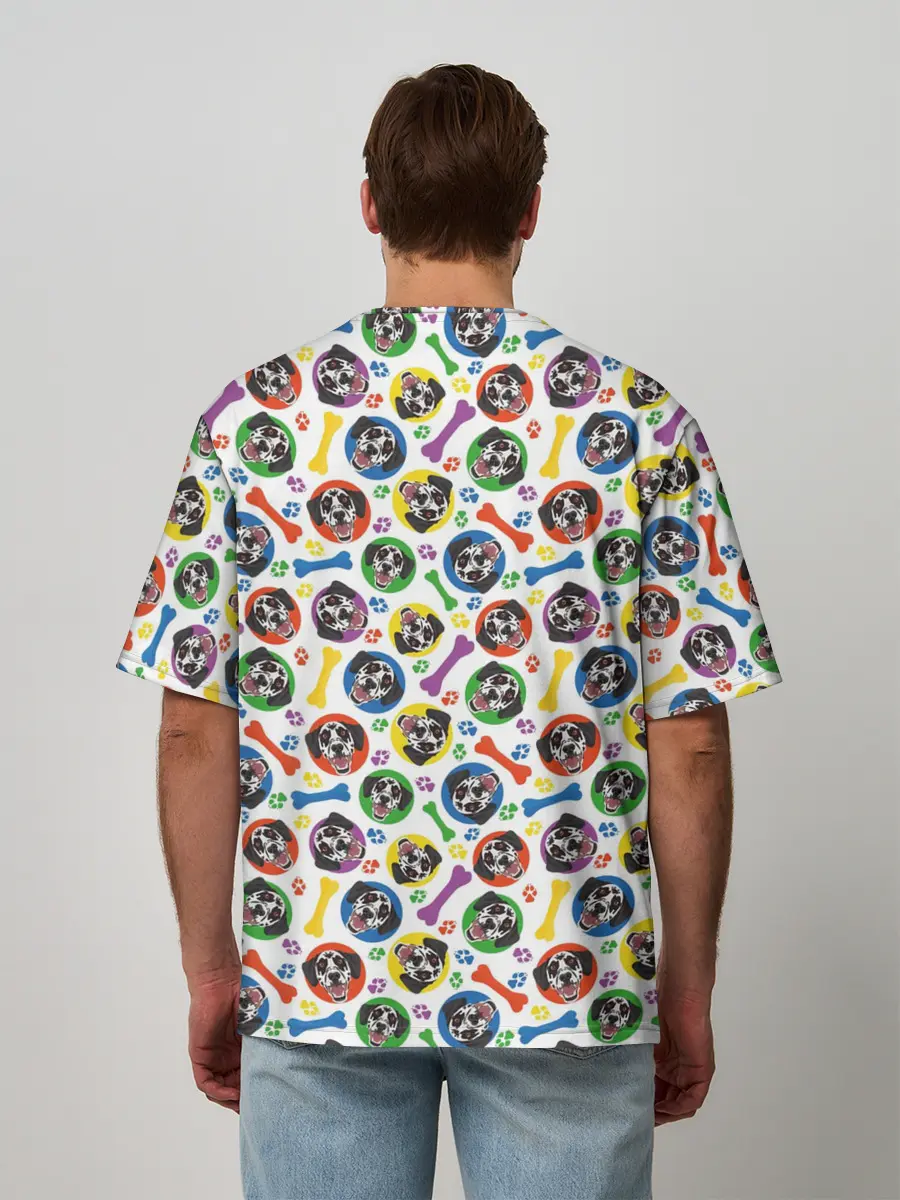 Мужская футболка оверсайз / Далматинец