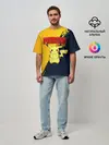 Мужская футболка оверсайз / PIKACHU PIKA PIKA | ПИКАЧУ