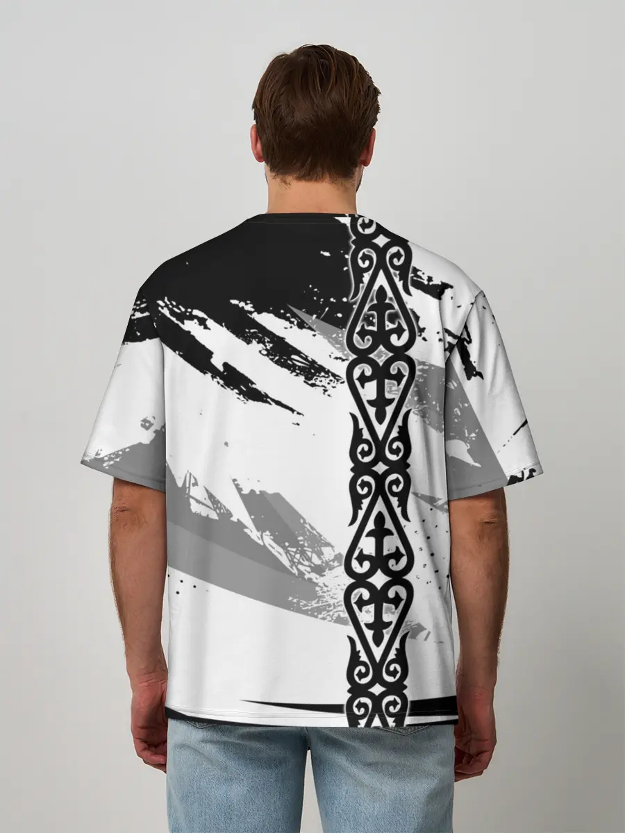 Мужская футболка оверсайз / Форма Казахстан