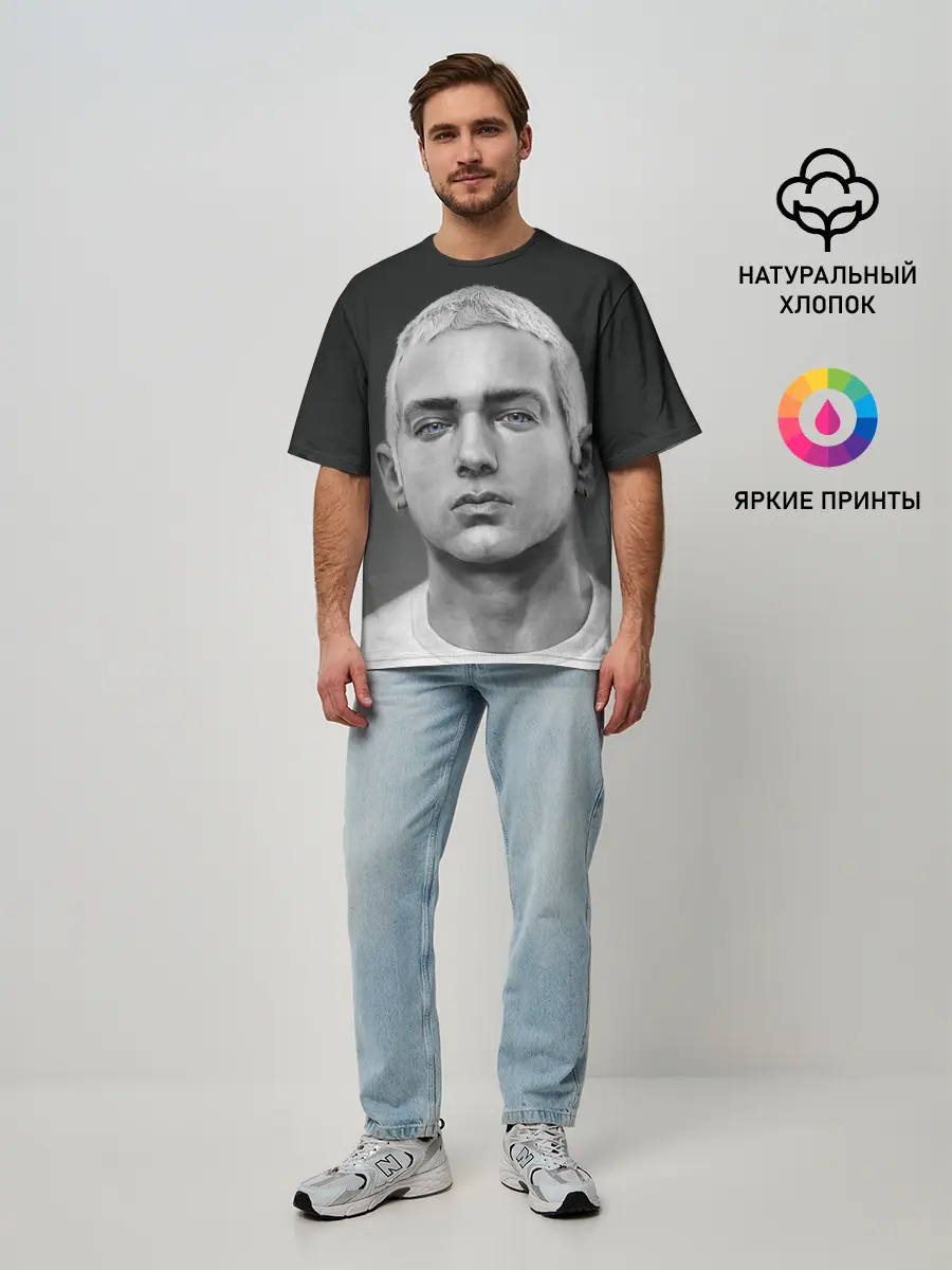 Мужская футболка оверсайз / EMINEM | ЭМИНЕМ