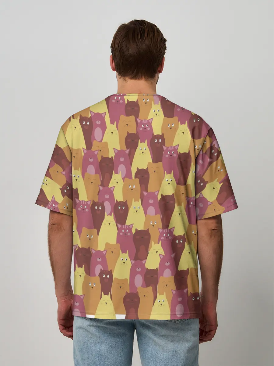 Мужская футболка оверсайз / BEAUTIFUL CATS