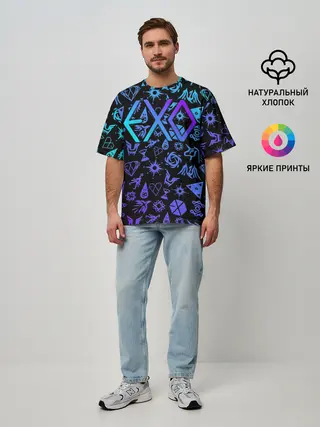 Мужская футболка оверсайз / EXO K-POP | LogoBombing