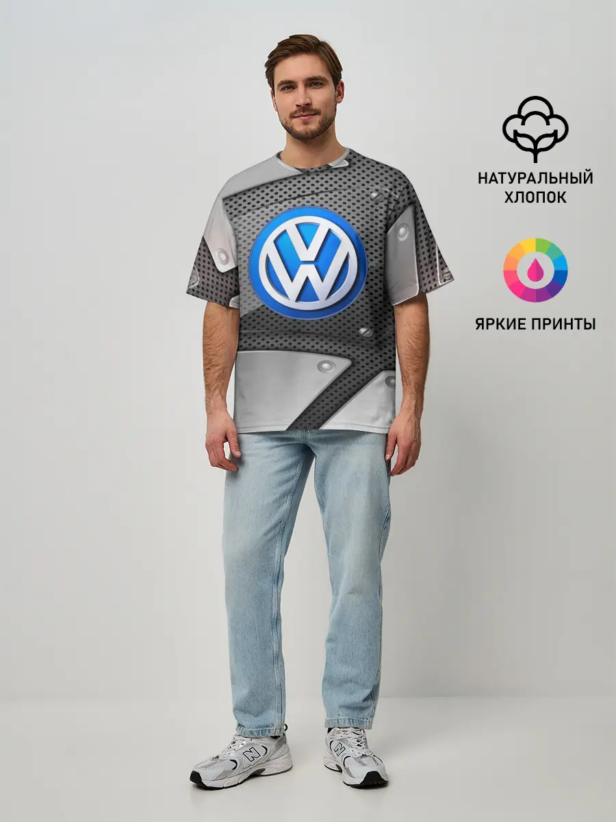 Мужская футболка оверсайз / Volkswagen metalic 2018