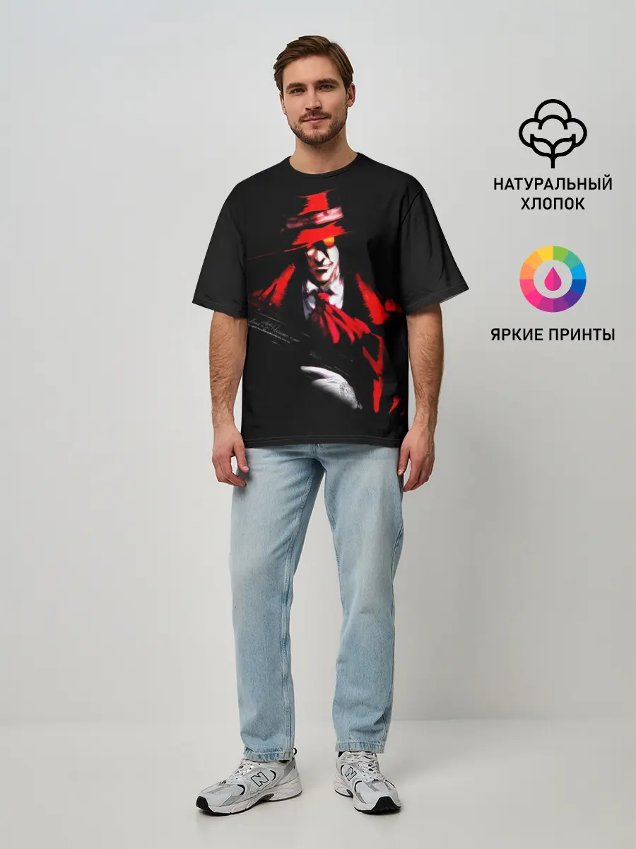 Мужская футболка оверсайз / Хеллсинг
