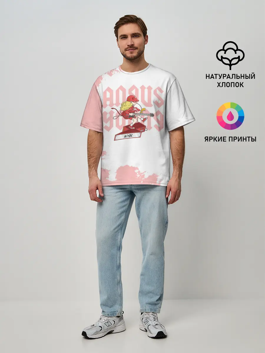 Мужская футболка оверсайз / Angus Young AC/DC