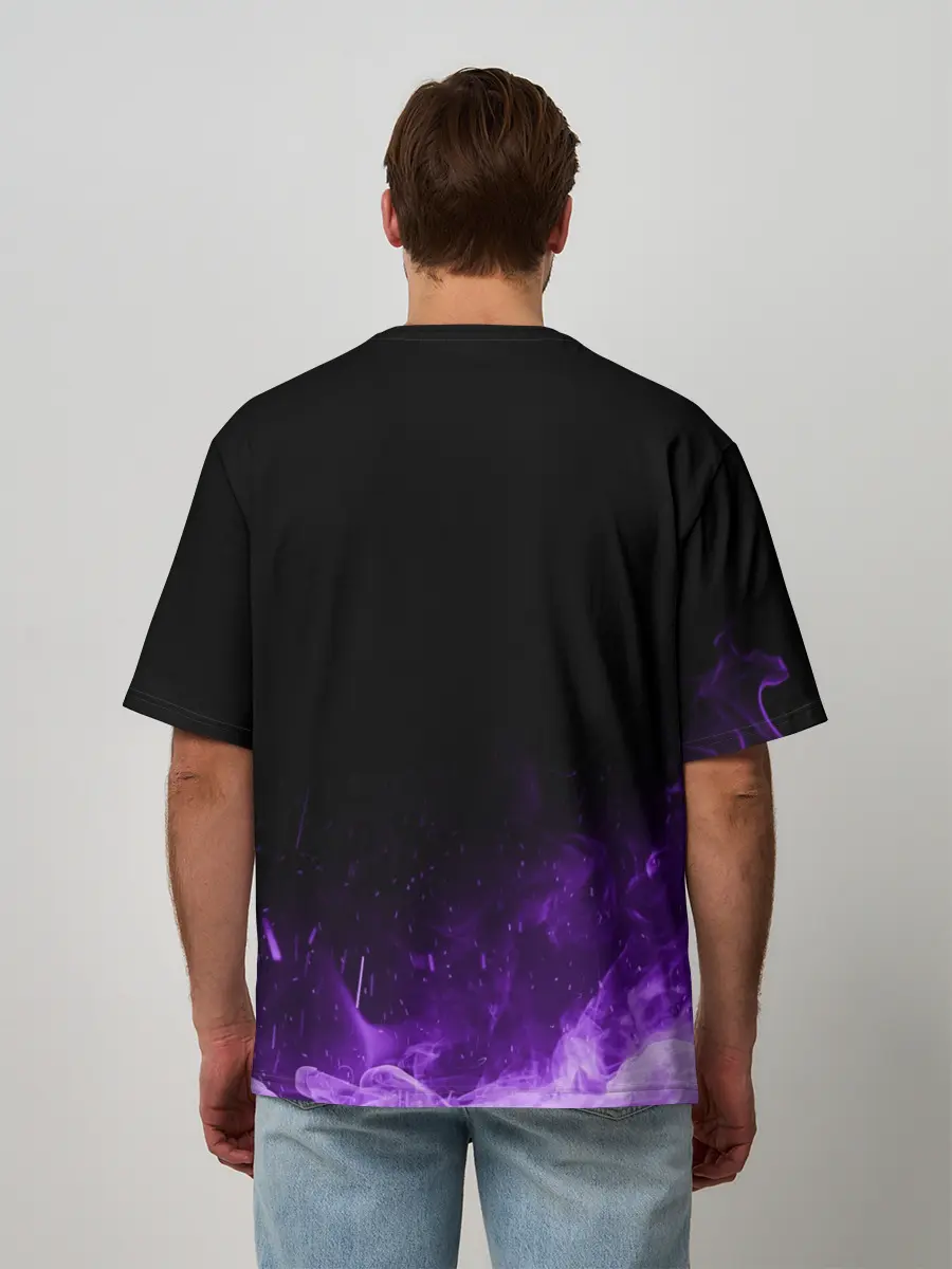 Мужская футболка оверсайз / Black Sabbath NEON