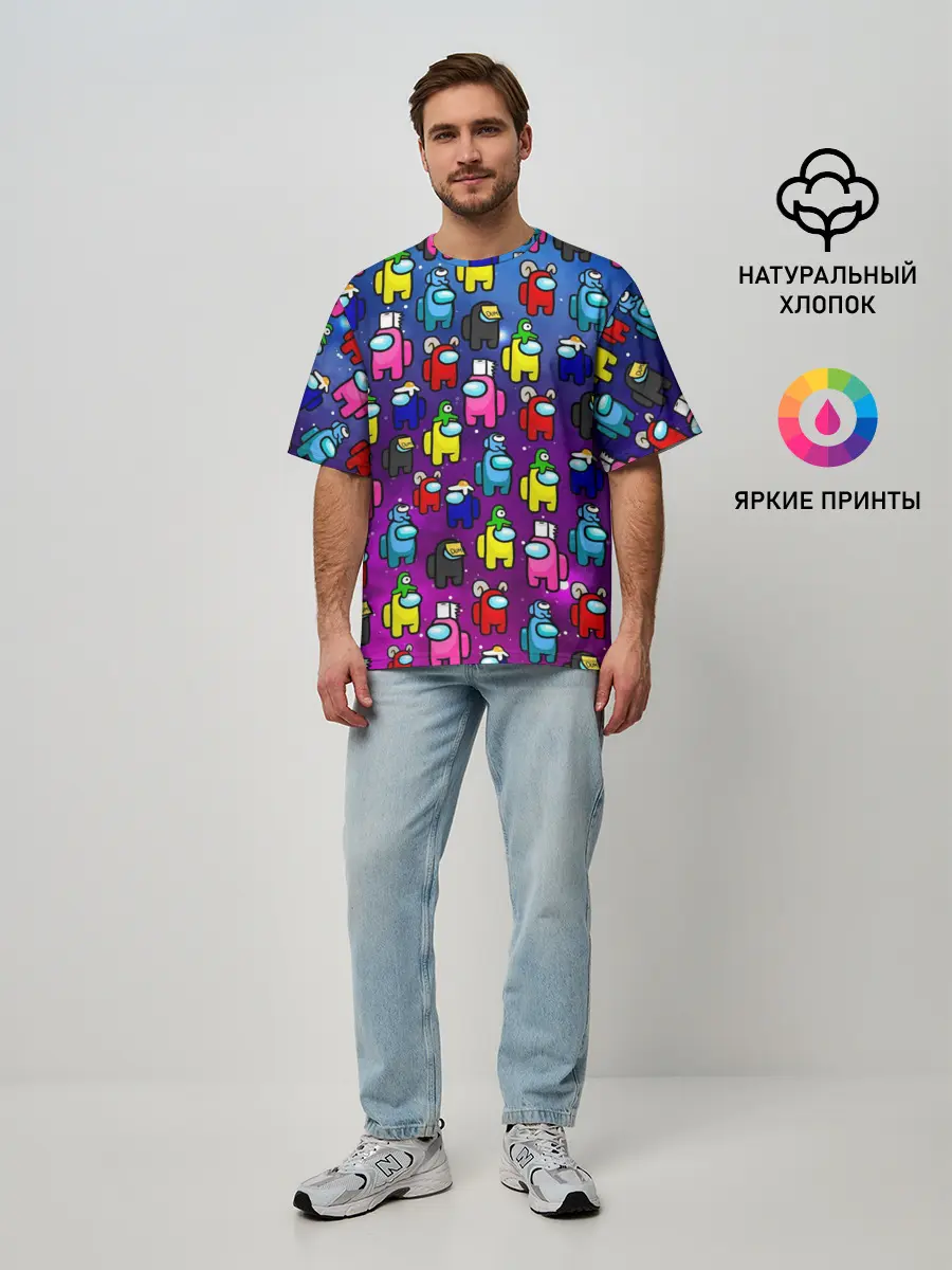 Мужская футболка оверсайз / AMONG US