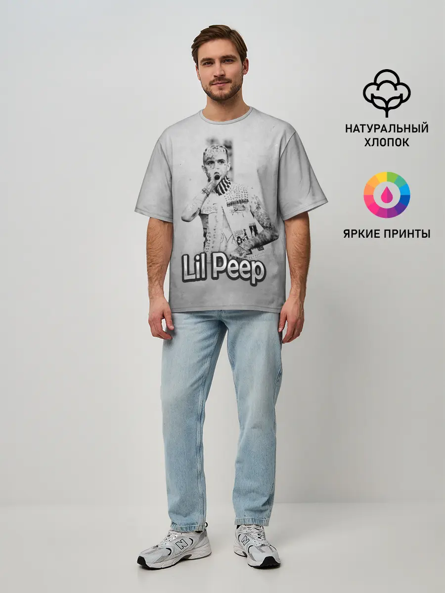 Мужская футболка оверсайз / Lil Peep