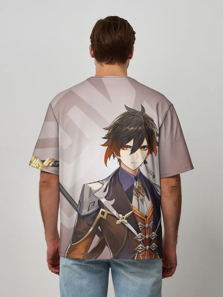 Мужская футболка оверсайз / GENSHIN IMPACT, ЧЖУН ЛИ