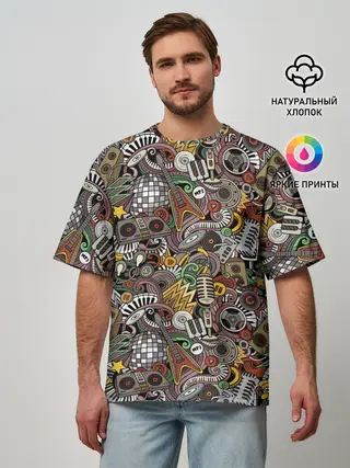 Мужская футболка оверсайз / Музыка