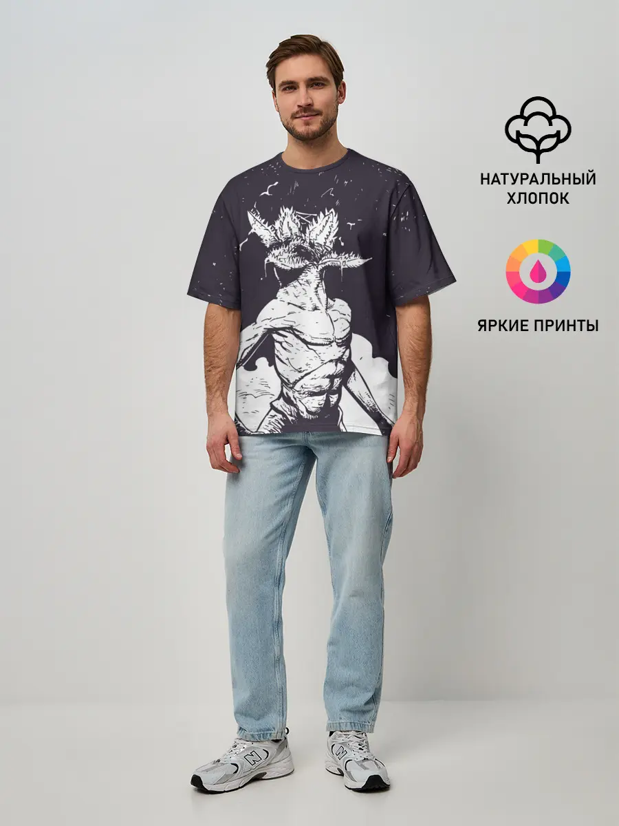 Мужская футболка оверсайз / Демогоргон