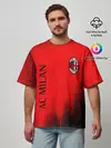 Мужская футболка оверсайз / AC MILAN / МИЛАН