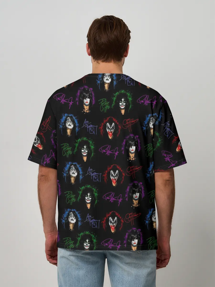 Мужская футболка оверсайз / KISS