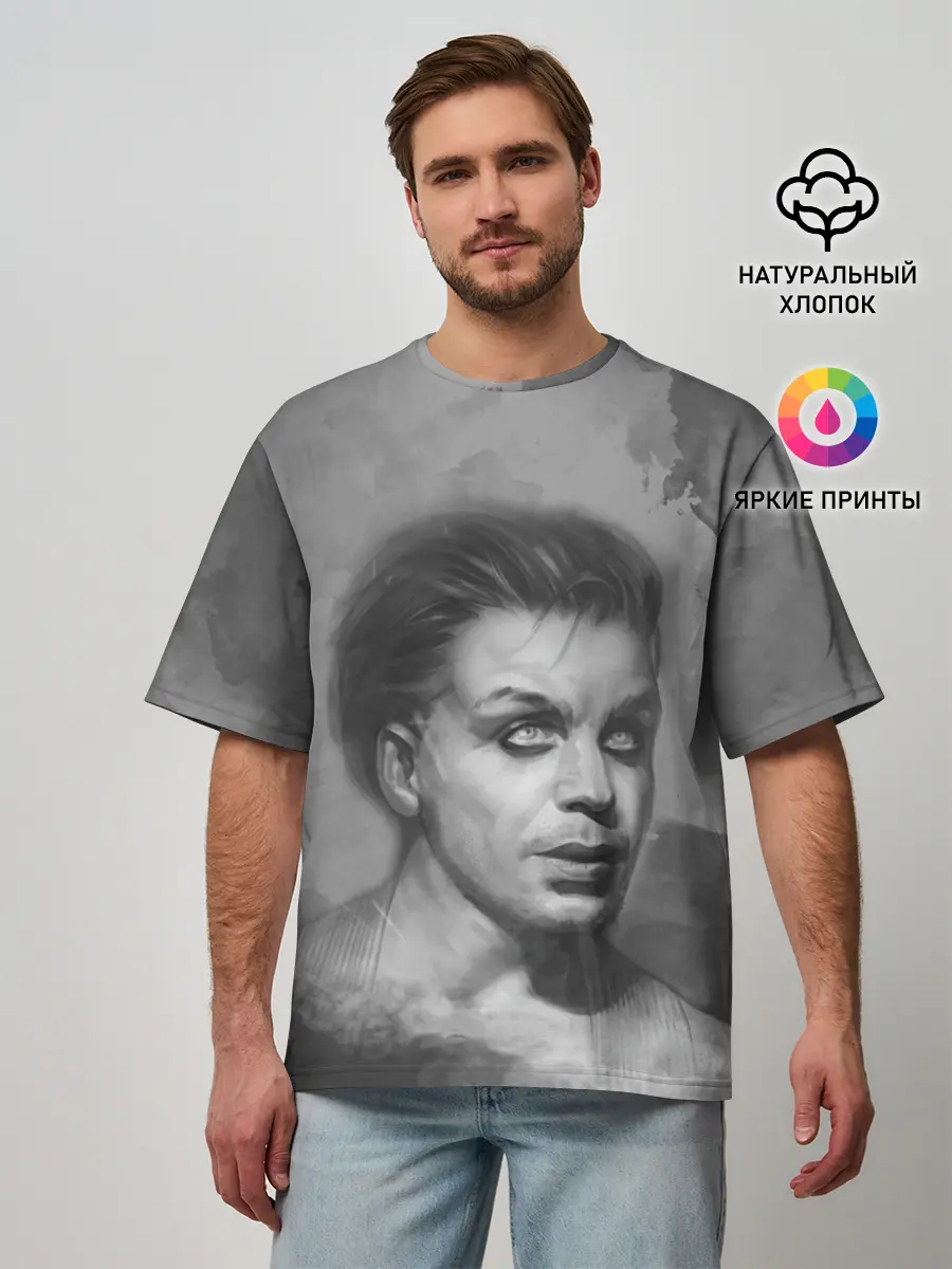 Мужская футболка оверсайз / Тилль Линдеманн | РАМШТАЙН