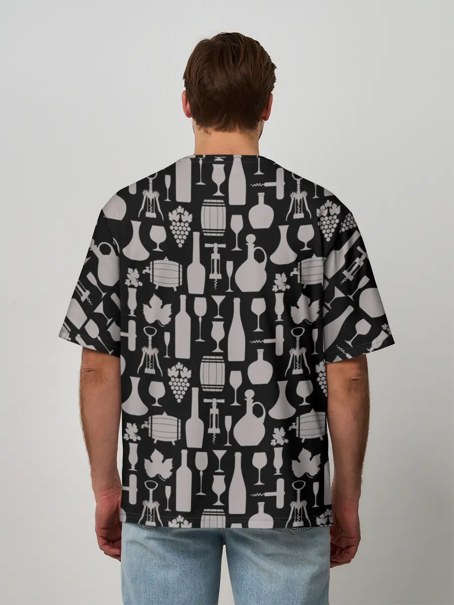 Мужская футболка оверсайз / Беру вино на себя