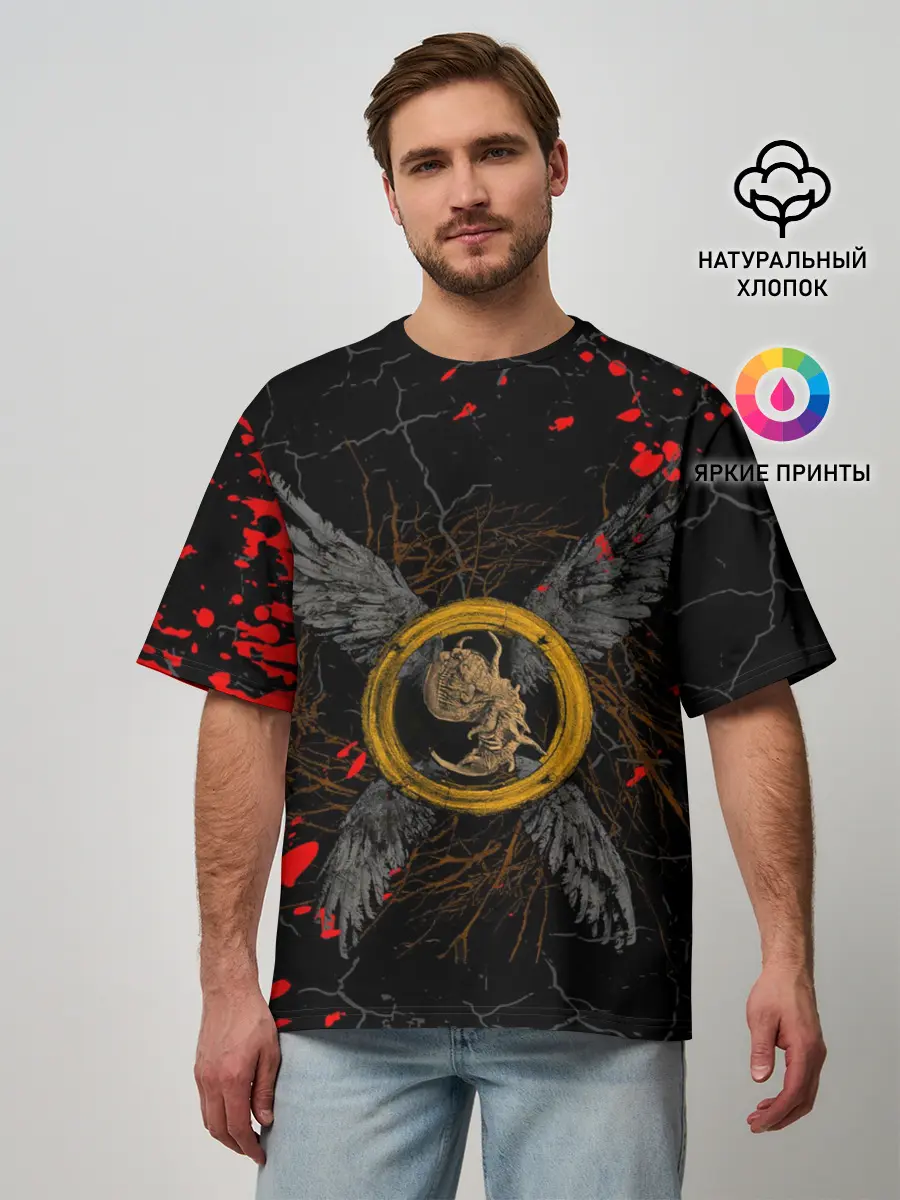 Мужская футболка оверсайз / RESIDENT EVIL 8 / СИМВОЛИКА