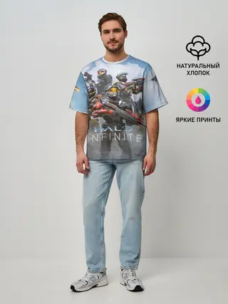 Мужская футболка оверсайз / Halo infinite Мультиплеер