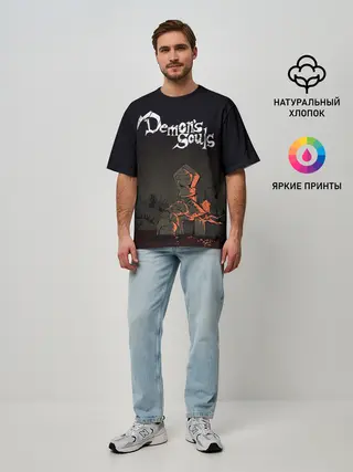 Мужская футболка оверсайз / Demons souls