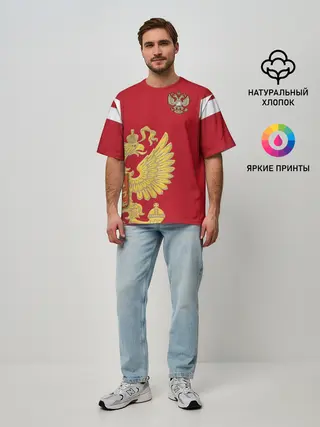 Мужская футболка оверсайз / Сборная России 2018 Exclusive