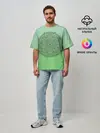 Мужская футболка оверсайз / Peacefull green