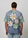 Мужская футболка оверсайз / 3D стеклянные цветы