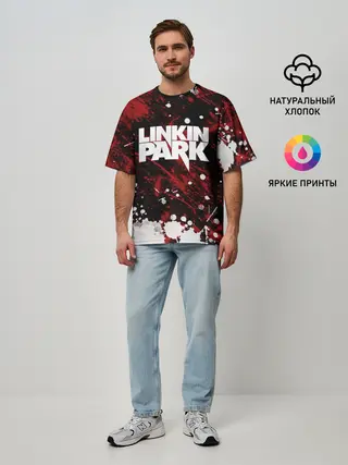 Мужская футболка оверсайз / Linkin Park