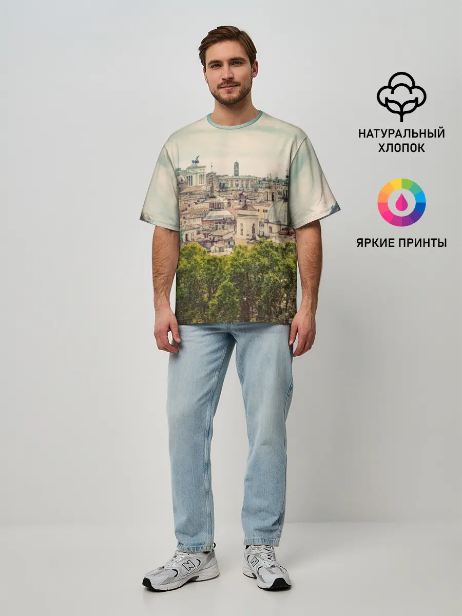 Мужская футболка оверсайз / Рим