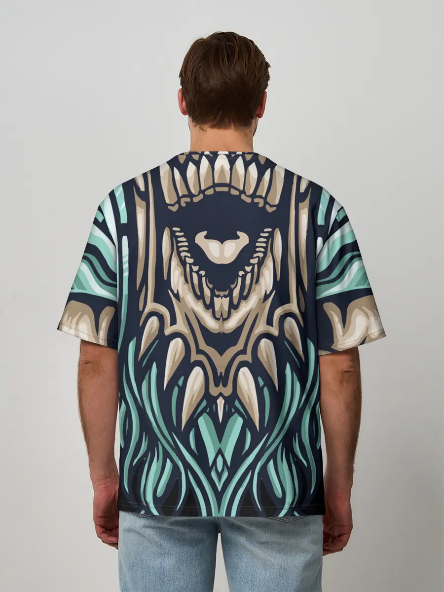 Мужская футболка оверсайз / Древний зомби