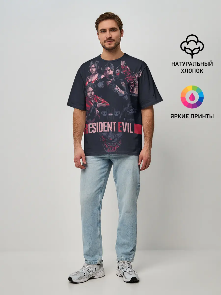 Мужская футболка оверсайз / Обитель зла