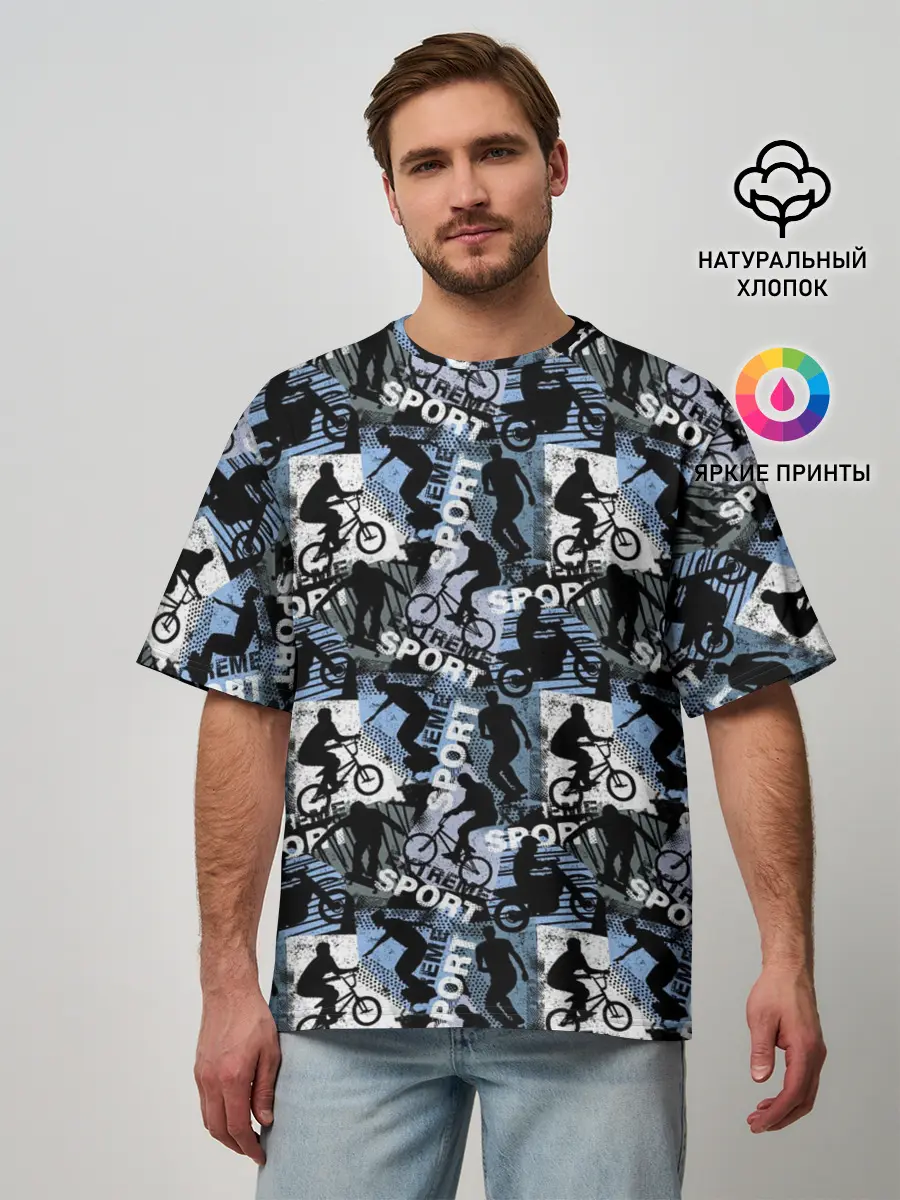 Мужская футболка оверсайз / SPORT