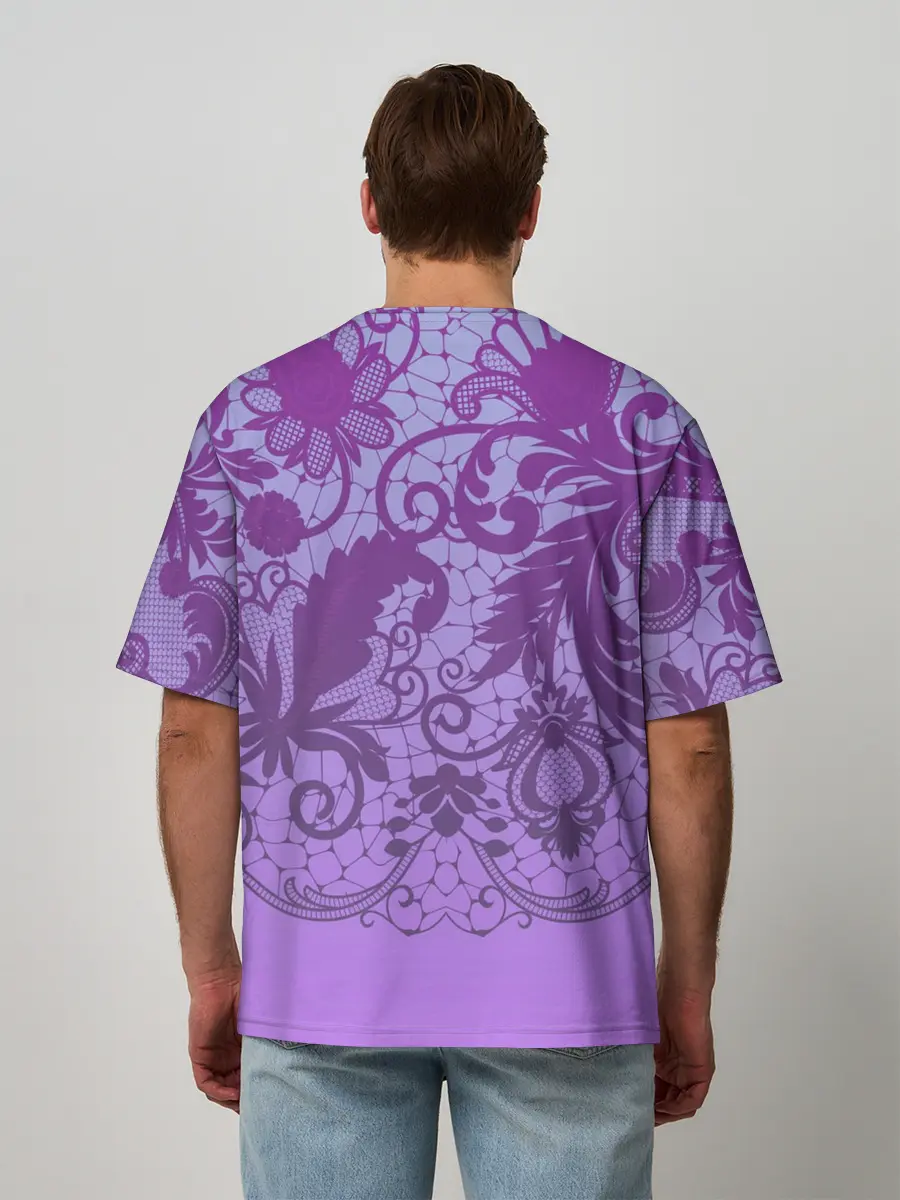 Мужская футболка оверсайз / Кружево