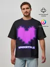Мужская футболка оверсайз / UNDERTALE PURPLE HEART