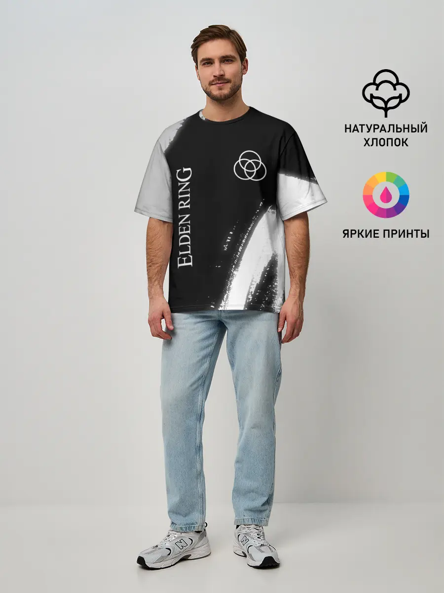 Мужская футболка оверсайз / Elden Ring - Brush