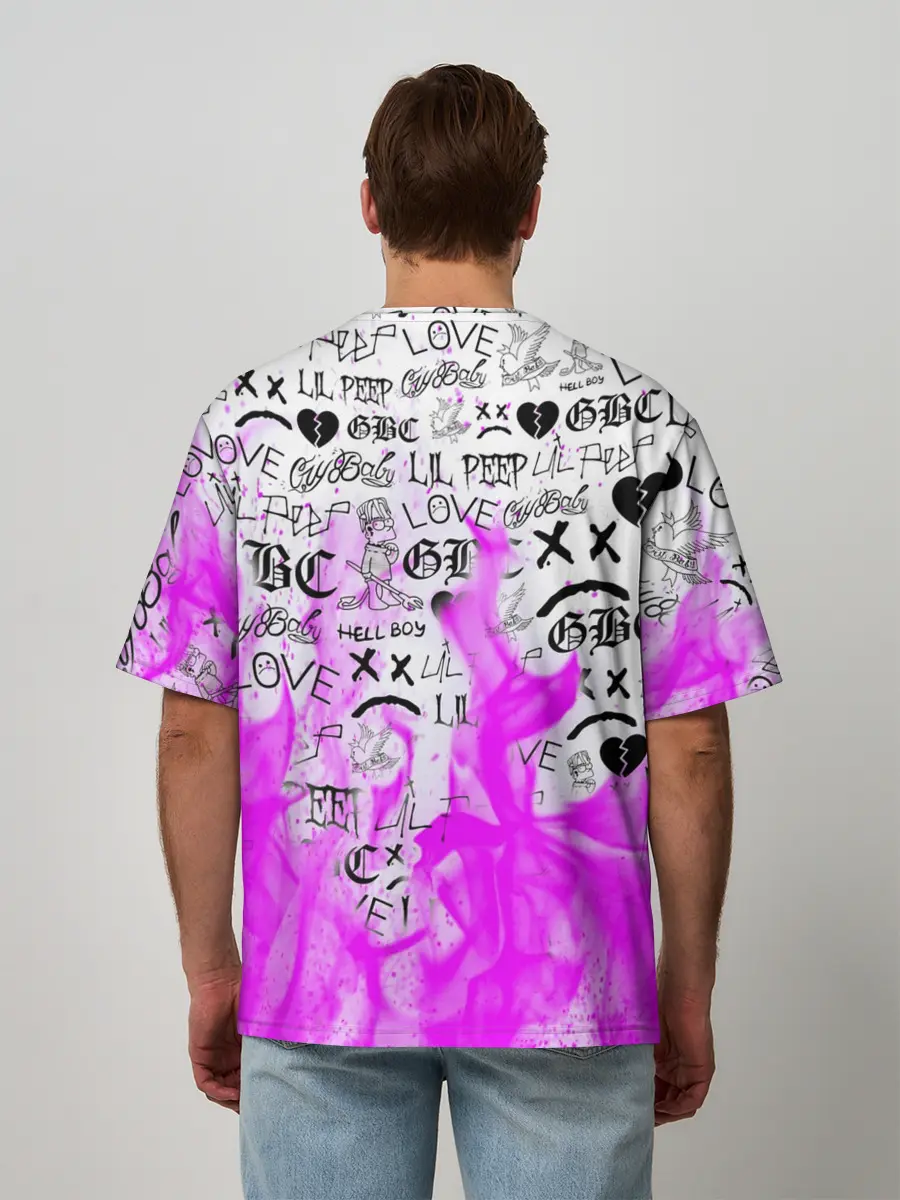 Мужская футболка оверсайз / CRY BABY LIL PEEP
