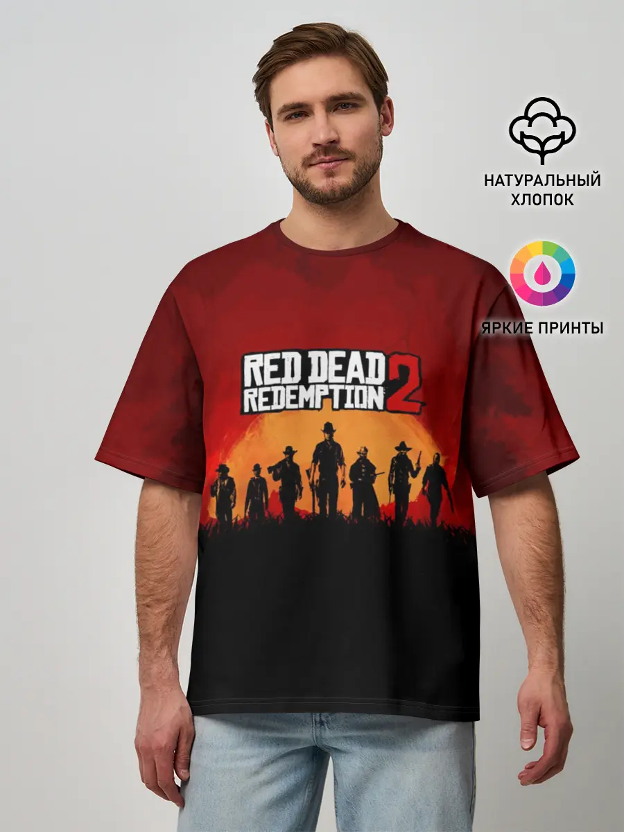 Мужская футболка оверсайз / RDR 2