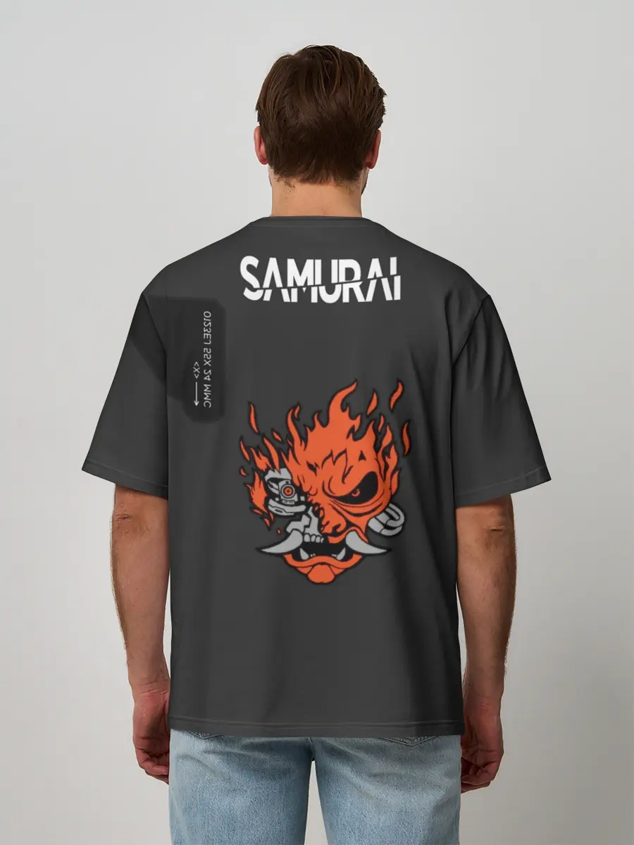 Мужская футболка оверсайз / Cyberpunk 2077 Куртка V