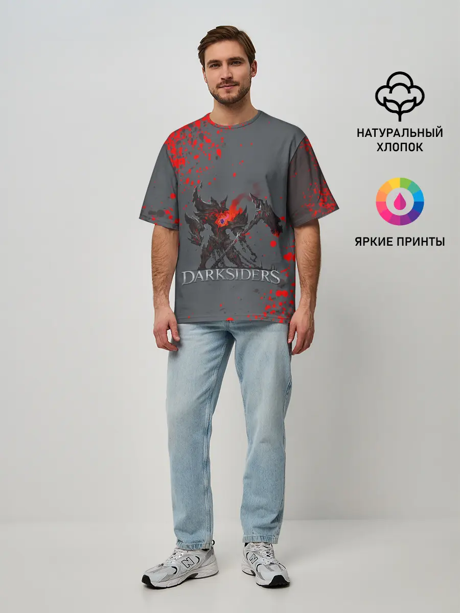 Мужская футболка оверсайз / Darksiders | Гнев Войны