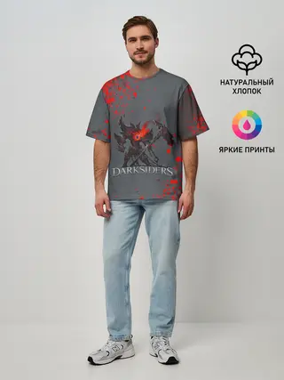Мужская футболка оверсайз / Darksiders | Гнев Войны