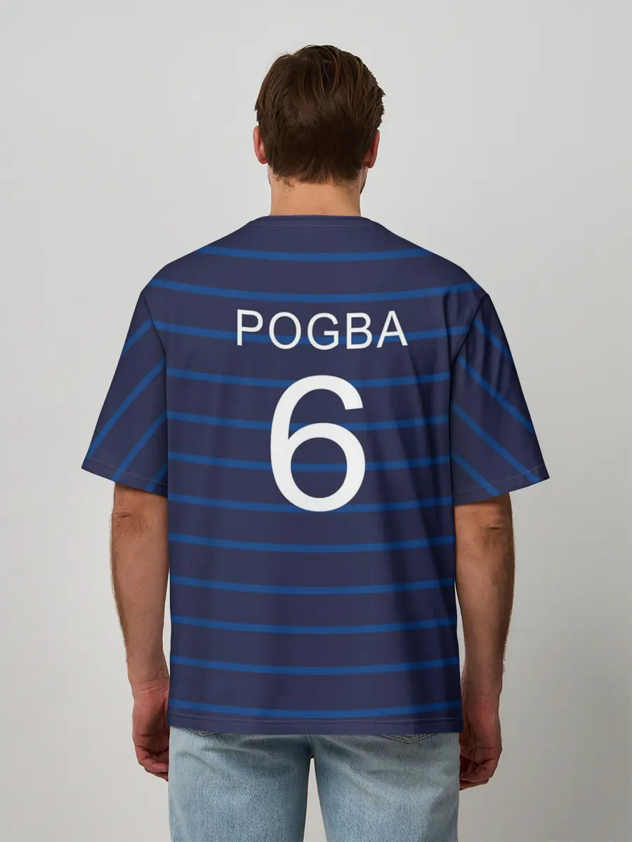 Мужская футболка оверсайз / Погба футболист Франция