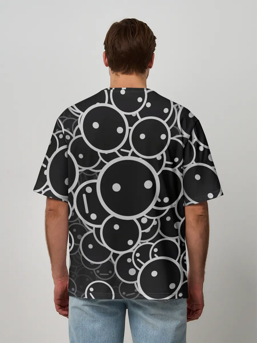 Мужская футболка оверсайз / Smile Texture