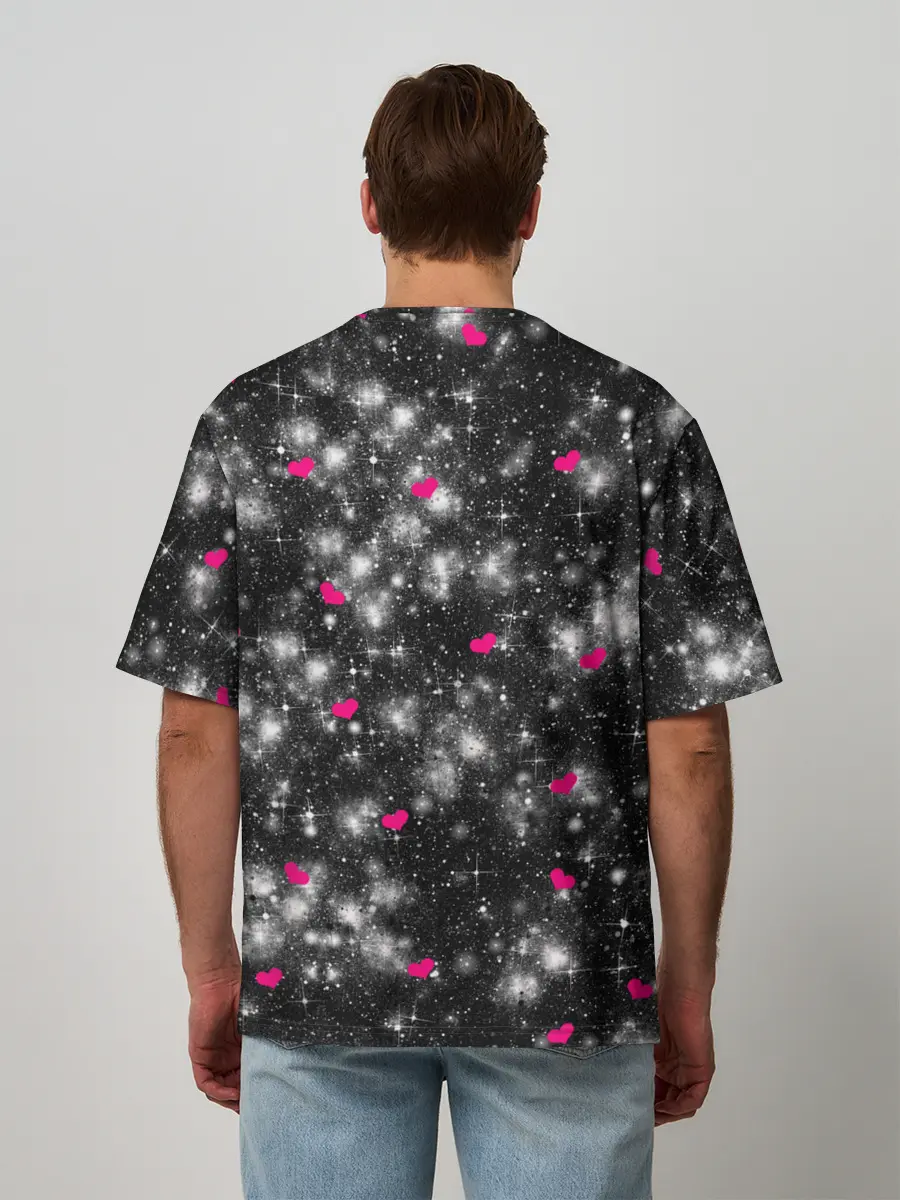 Мужская футболка оверсайз / Кошачья Любовь