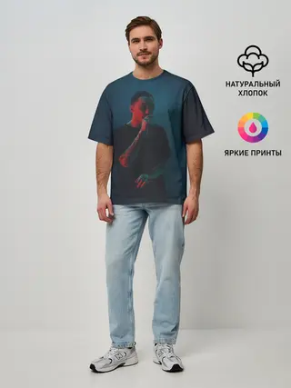 Мужская футболка оверсайз / Скрип на концерте