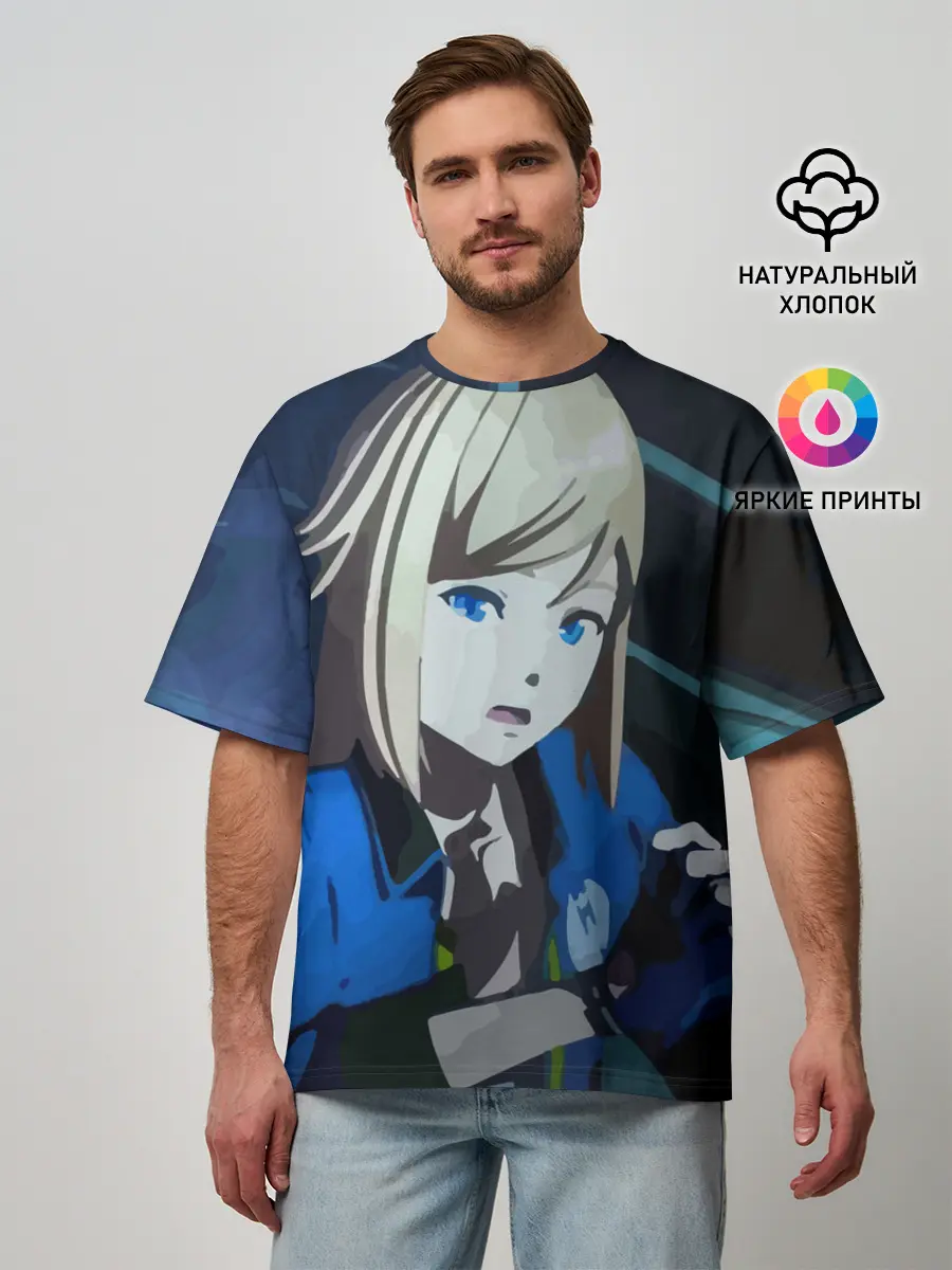 Мужская футболка оверсайз / Тихоокеанский рубеж