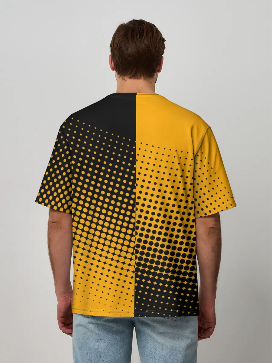 Мужская футболка оверсайз / BALTMOTORS / ГРАДИЕНТ