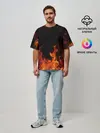 Мужская футболка оверсайз / ОГОНЬ | FIRE