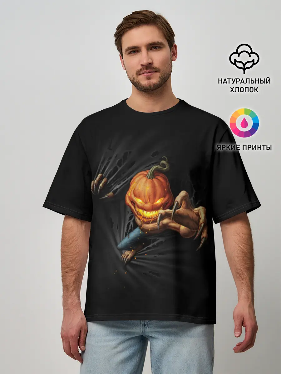 Мужская футболка оверсайз / Jack Skellington
