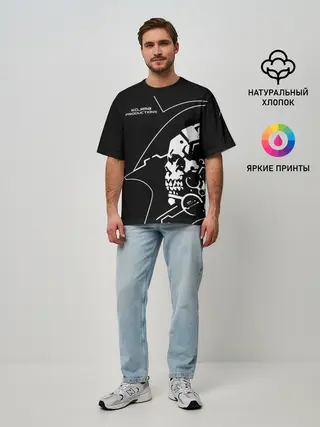 Мужская футболка оверсайз / LUDENS / KOJIMA PRODUCTIONS